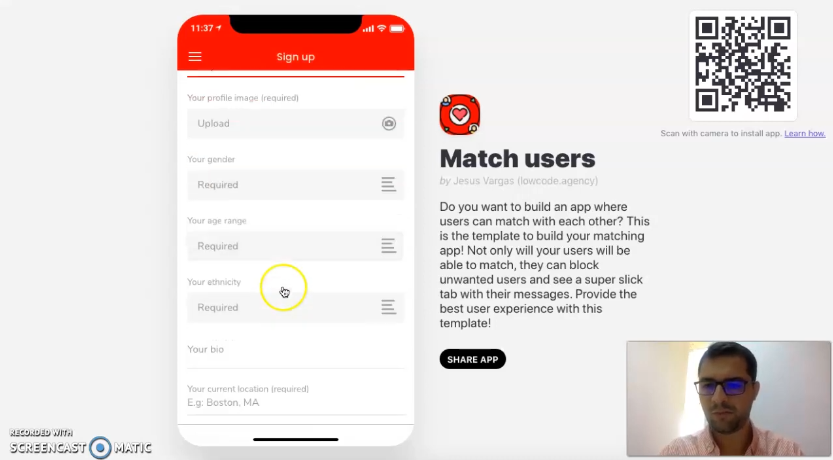 match users app like tinder 
